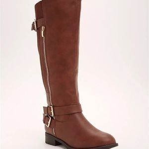 New In Box Torrid Double Buckle Wide Calf Boots